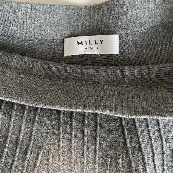 Milly minis grey vertical stripes flare skirt - Picture 5 of 5